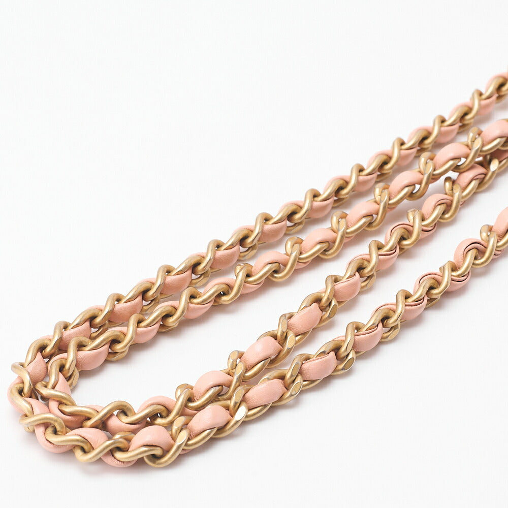 CHANEL Chain Shoulder Bag Mini Mattrasse 17cm Lambskin Single Flap Turnlock Pink Gold-Tone Hardware, Pre-Owned