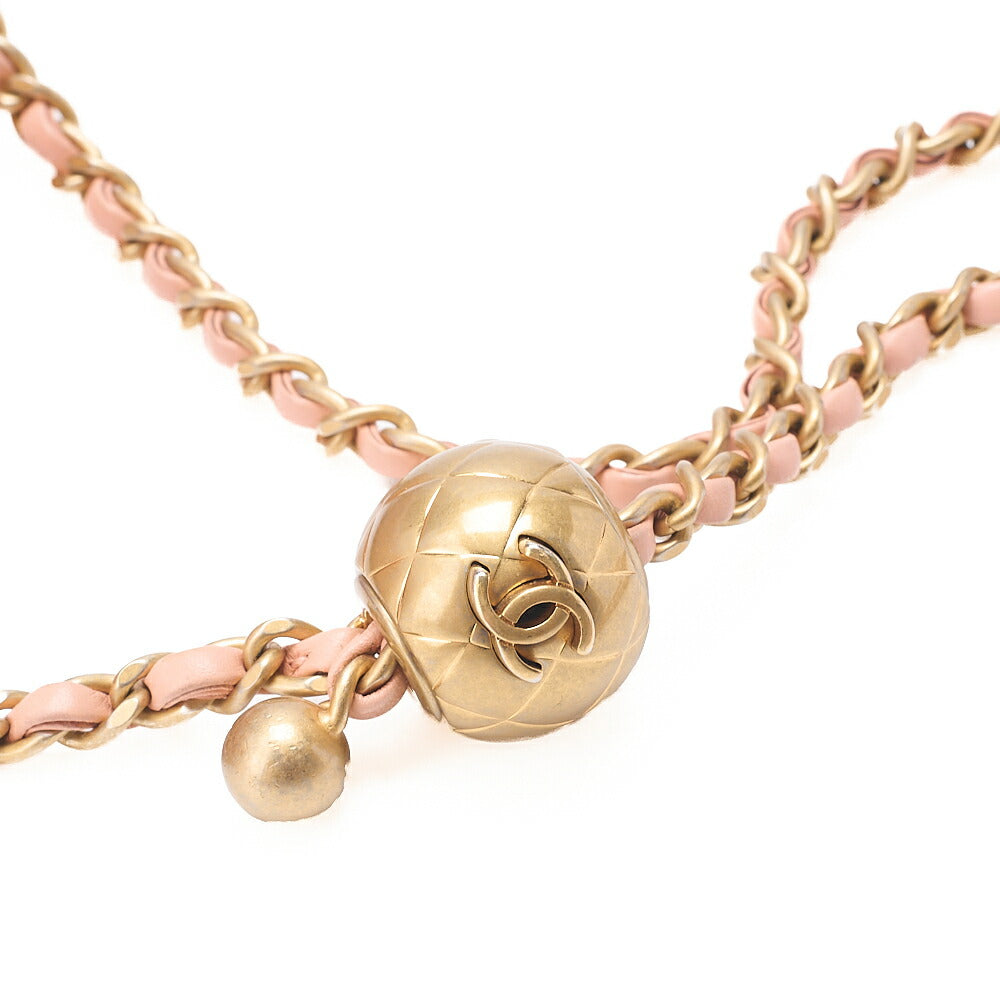 CHANEL Chain Shoulder Bag Mini Mattrasse 17cm Lambskin Single Flap Turnlock Pink Gold-Tone Hardware, Pre-Owned