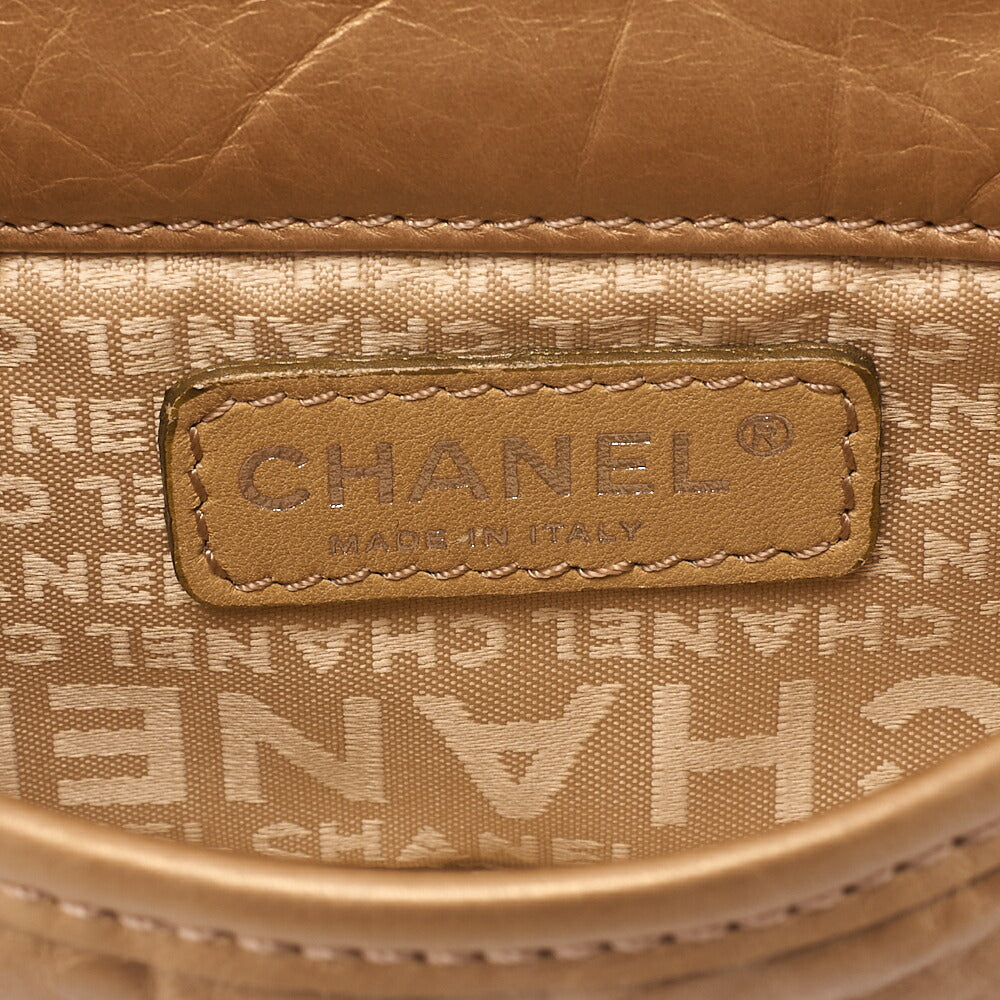CHANEL Lambskin Logo Belt Waist Shoulder Gold Silver-Tone Hardware, Pre-Owned
