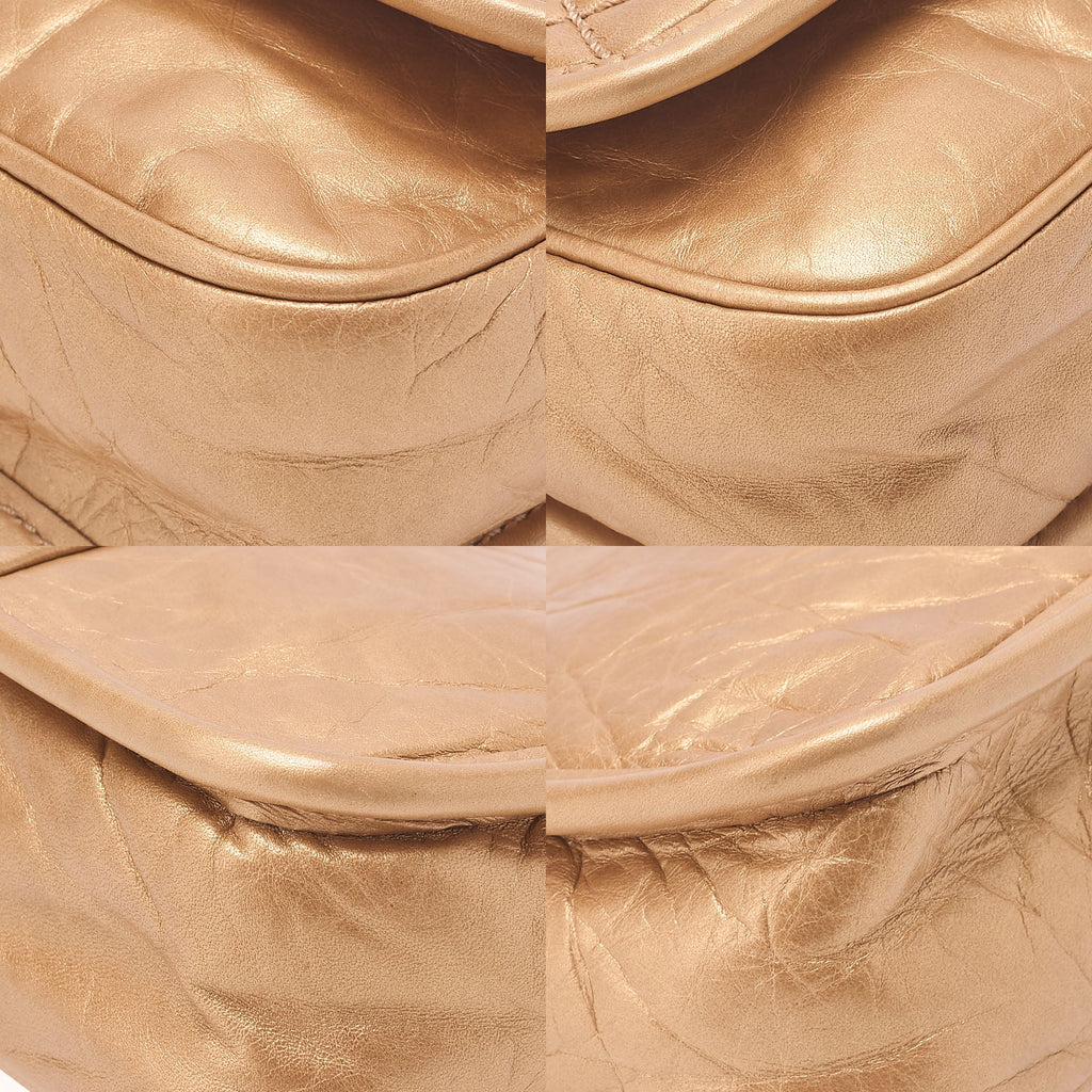 CHANEL Lambskin Logo Belt Waist Shoulder Gold Silver-Tone Hardware, Pre-Owned
