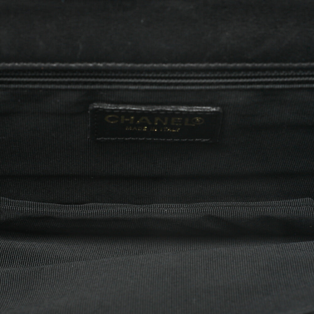 CHANEL Chanel Chocolate Bar 2.55 Turnlock Chain Handbag Satin X Lambskin Black Gold-Tone Hardware, Pre-Owned
