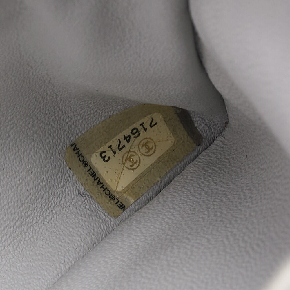 CHANEL Choco Bar 2.55 Turnlock Wood Handbag Satin Silver Silver-Tone Hardware, Pre-Owned