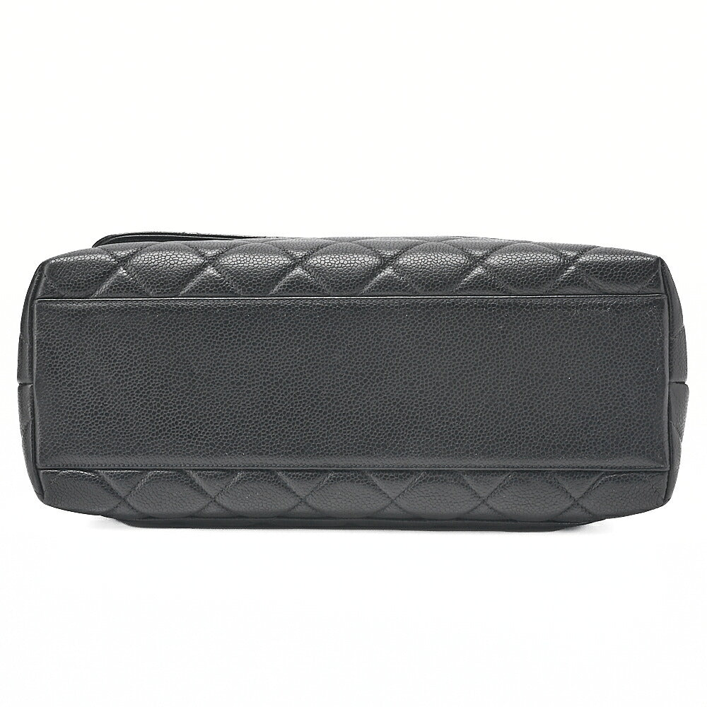 CHANEL Handbag Matlasse Turnlock Kelly Shape Caviar Skin Black Gold-Tone Hardware, Pre-Owned