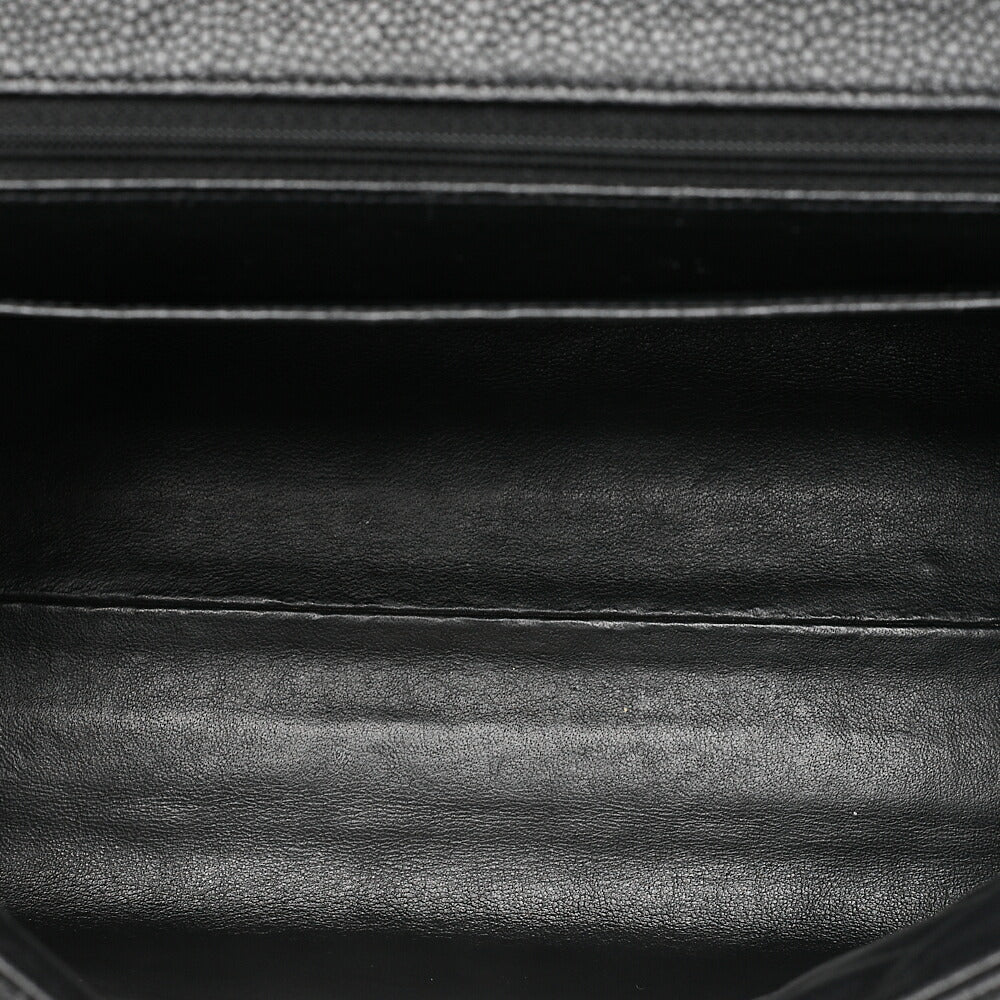 CHANEL Handbag Matlasse Turnlock Kelly Shape Caviar Skin Black Gold-Tone Hardware, Pre-Owned