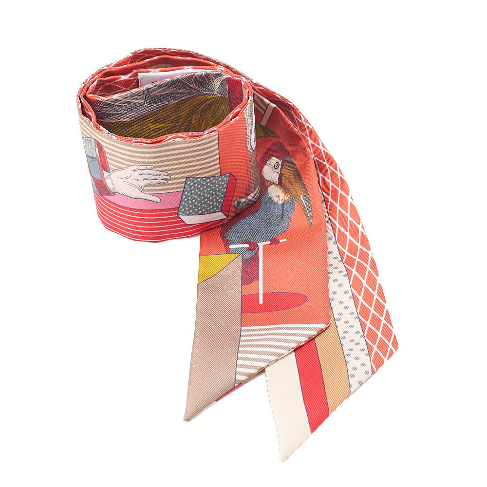 HERMES Twiley Scarf Multicolor GRAND THEATRE NOUVEAU, Pre-Owned