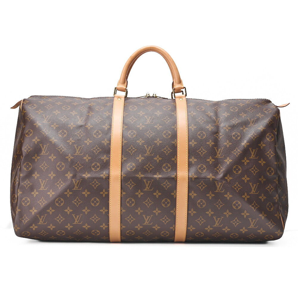 LOUIS VUITTON Monogram Keepol Handi?re 60 Boston Bag M41412 Brown Gold-Tone Hardware, Pre-Owned
