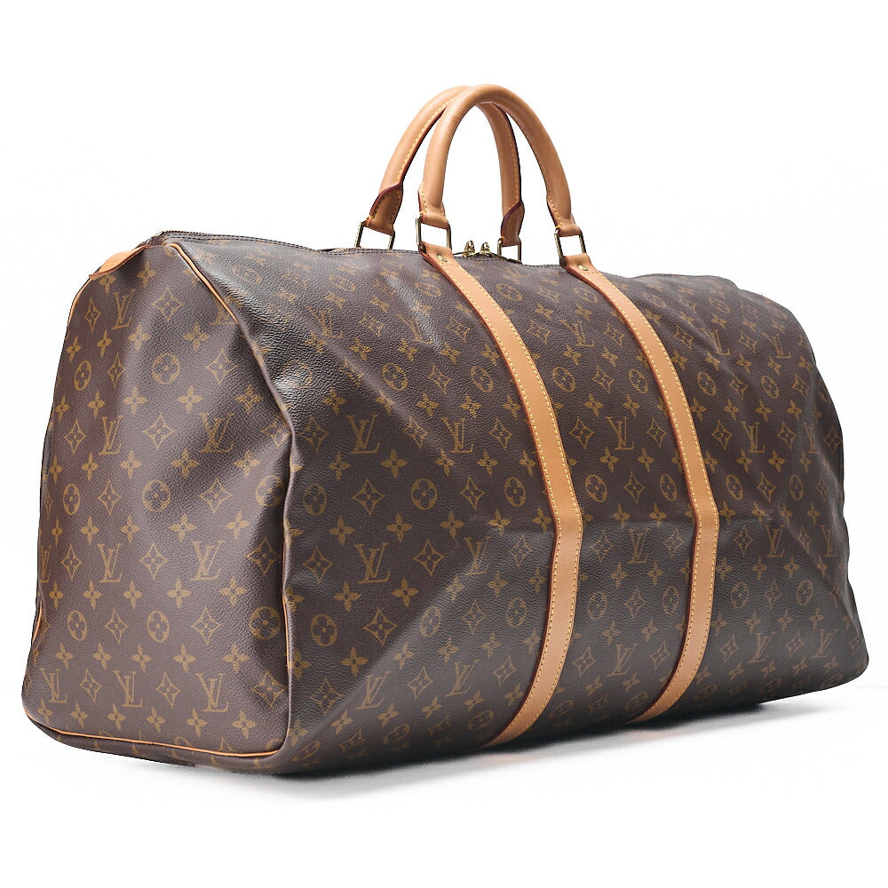 LOUIS VUITTON Monogram Keepol Handi?re 60 Boston Bag M41412 Brown Gold-Tone Hardware, Pre-Owned