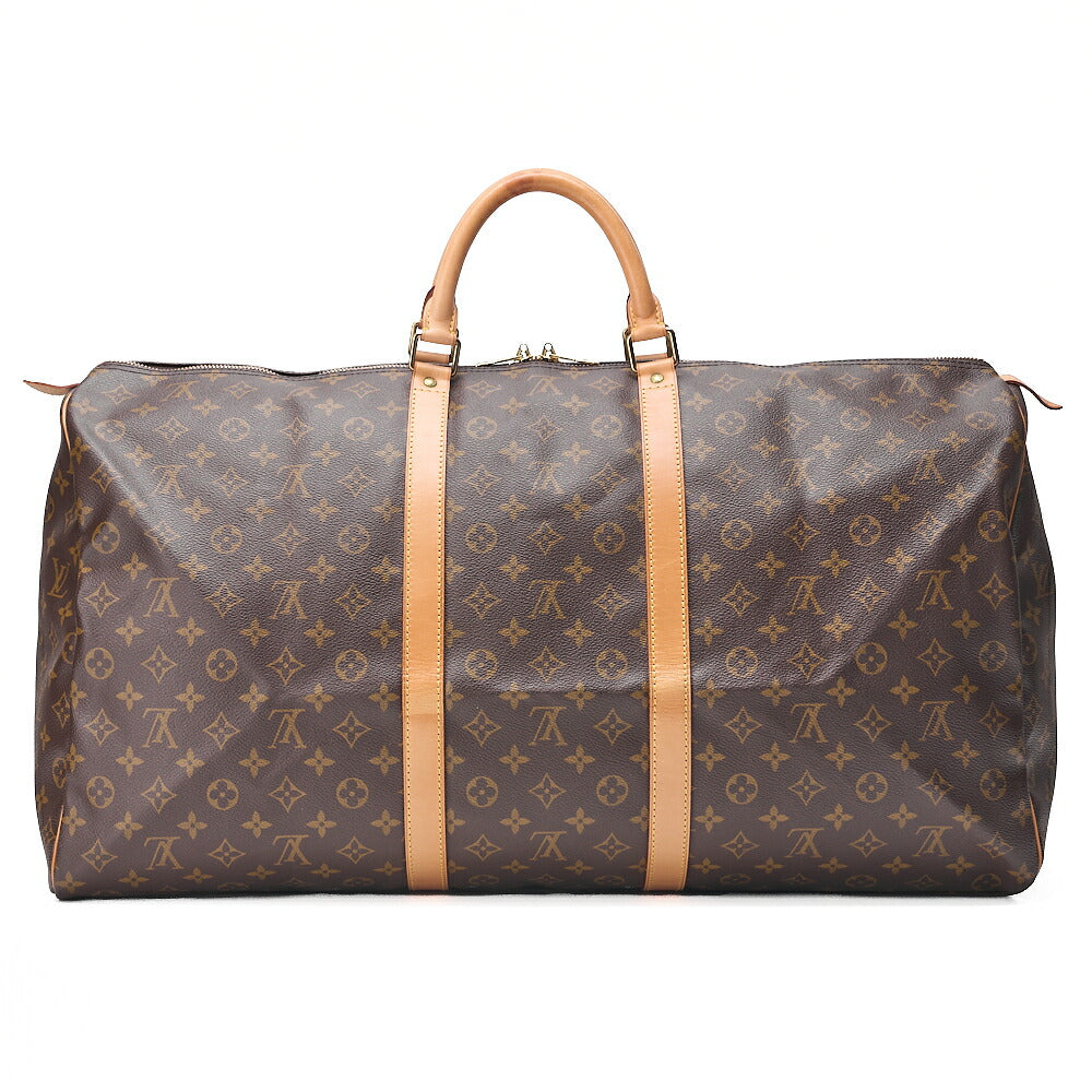LOUIS VUITTON Monogram Keepol Handi?re 60 Boston Bag M41412 Brown Gold-Tone Hardware, Pre-Owned
