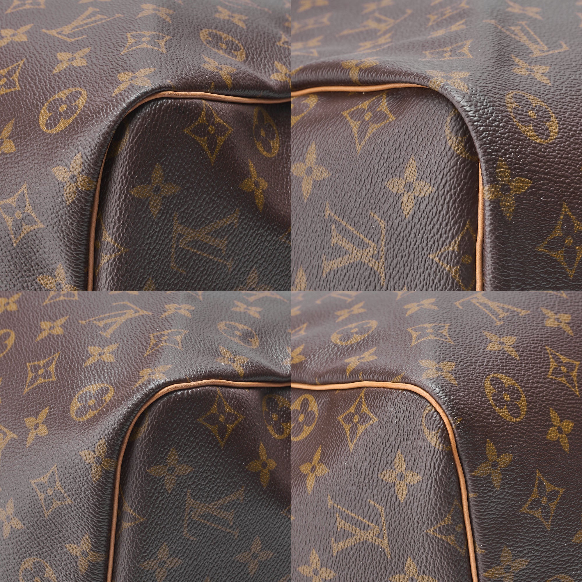 LOUIS VUITTON Monogram Keepol Handi?re 60 Boston Bag M41412 Brown Gold-Tone Hardware, Pre-Owned