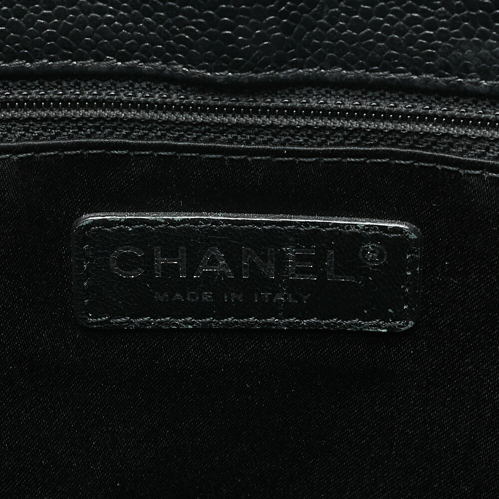 CHANEL Shoulder Bag Tote Bag Matlasse GST Chain Tote Caviskin Black Silver-Tone Hardware, Pre-Owned