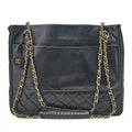 CHANEL Matelasse with Pull Charm Double Chain Shoulder Lambskin Navy Gold-Tone Hardware, Pre-Owned