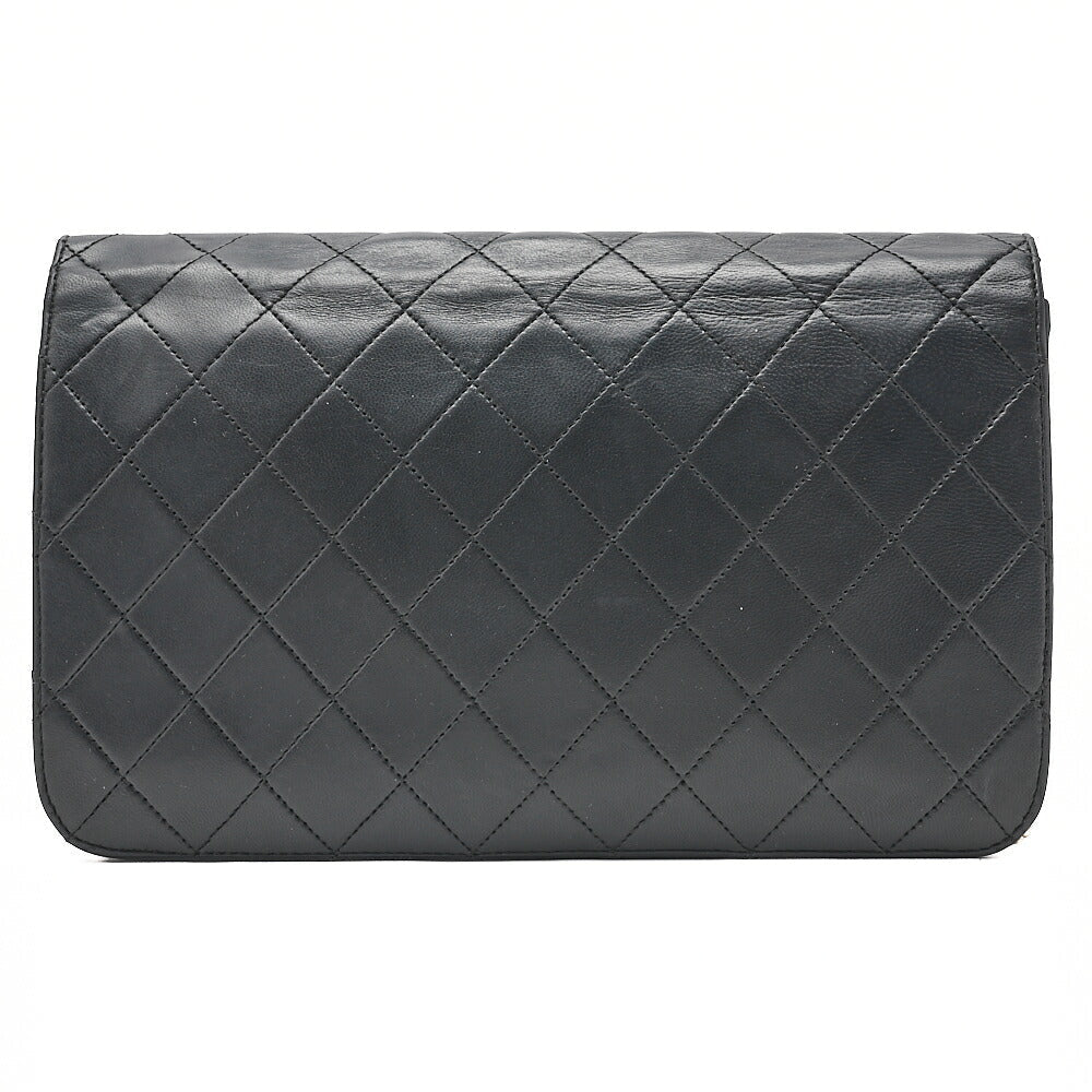 CHANEL Matelasse Push Lock Chain Shoulder Lambskin Black Gold-Tone Hardware, Pre-Owned