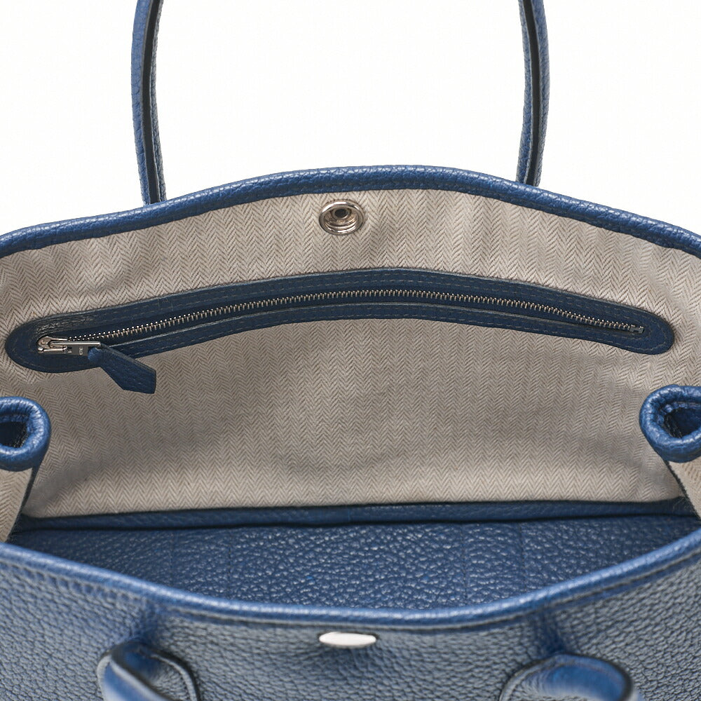 HERMES Garden Party TPM Tote Bag Negonda Brood Garis Silver-Tone Hardware, Pre-Owned