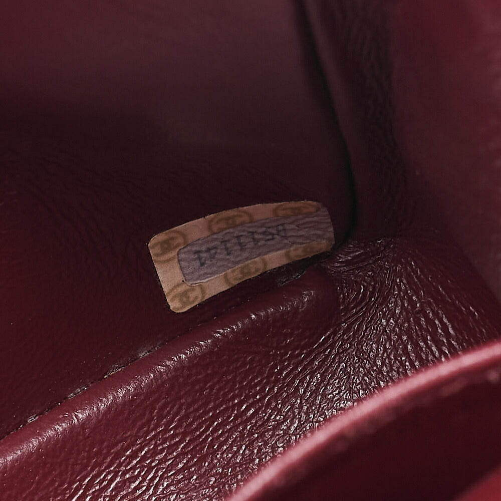 CHANEL Lambskin Matelasse 25cm Double Flap Chain Shoulder Black Gold-Tone Hardware, Pre-Owned