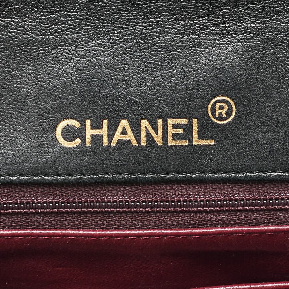 CHANEL Lambskin Matelasse Round Flap Chain Shoulder Gold-Tone Hardware, Pre-Owned