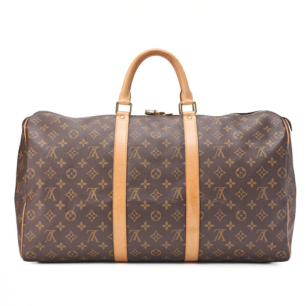 LOUIS VUITTON Louis Vuitton Monogram Keypol 50 Boston Bag M41428 Brown Gold-Tone Hardware, Pre-Owned
