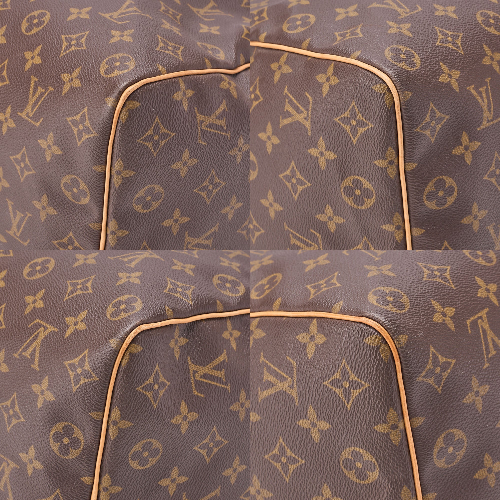 LOUIS VUITTON Louis Vuitton Monogram Keypol 50 Boston Bag M41428 Brown Gold-Tone Hardware, Pre-Owned