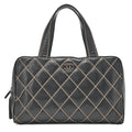 CHANEL Cocomark Wild Stitch Tote Bag Calfskin Black Silver-Tone Hardware, Pre-Owned
