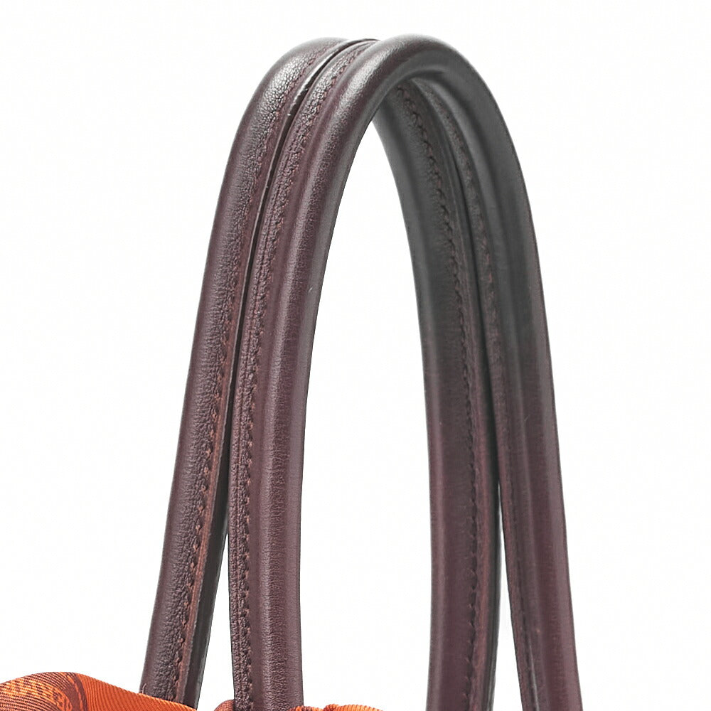 HERMES Garden Party TTPM Swift Tote Bag Dark Brown Silver-Tone Hardware, Pre-Owned