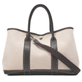 HERMES Garden Party TPM Trowe Ash Ivory Silver-Tone Hardware, Pre-Owned