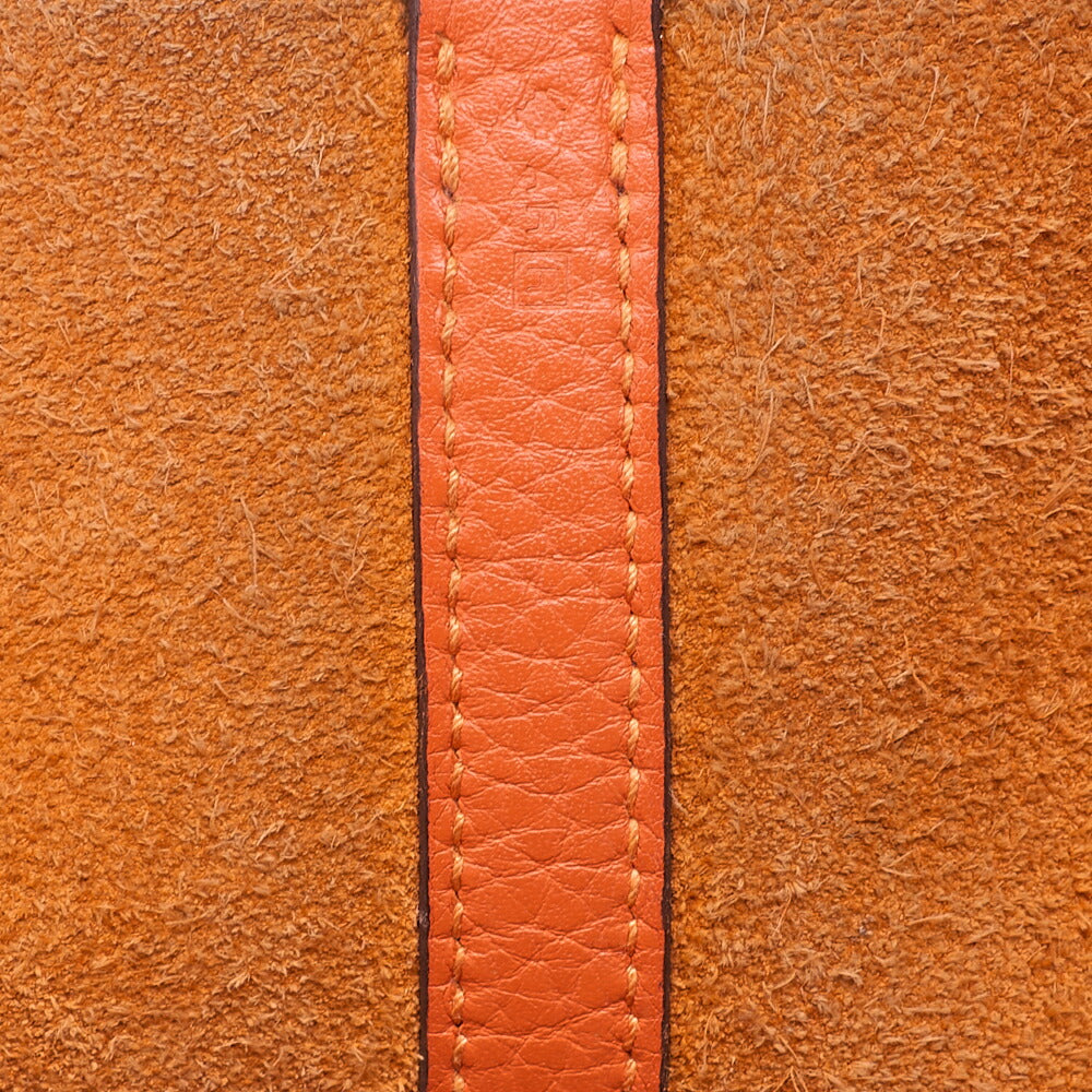 HERMES Picotan Lock MM Handbag Tryon Clemence Orange Poppy Silver-Tone Hardware, Pre-Owned