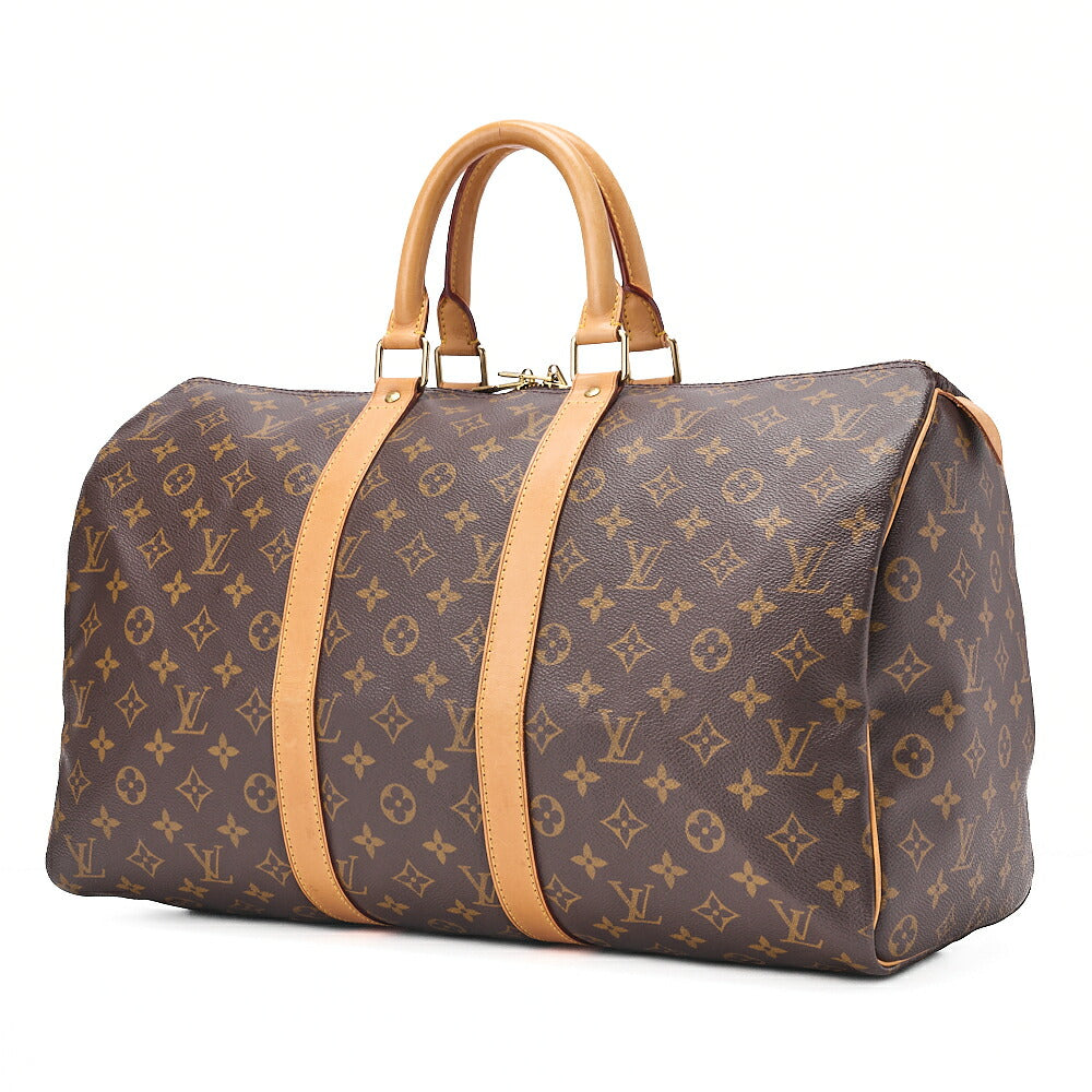 LOUIS VUITTON Louis Vuitton Monogram Keypol 45 Boston Bag M41428 Brown Gold-Tone Hardware, Pre-Owned