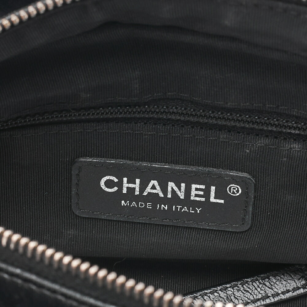 CHANEL Chain Shoulder Bag Matelasse Gabrielle de Vintage Calf Black x Gold Silver x Gold-Tone Hardware, Pre-Owned