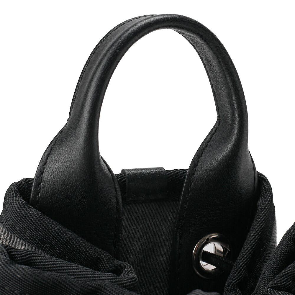 CHANEL Denim Deauville Drawstring Backpack Denim x Black Silver-Tone Hardware, Pre-Owned