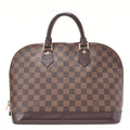 LOUIS VUITTON Louis Vuitton Handbag Alma PM Damier N53151 Brown Gold-Tone Hardware, Pre-Owned
