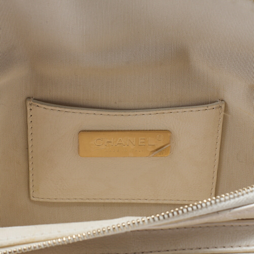CHANEL Waist Bag 2way Matelasse Lambskin Pearl Ivory Gold-Tone Hardware, Pre-Owned