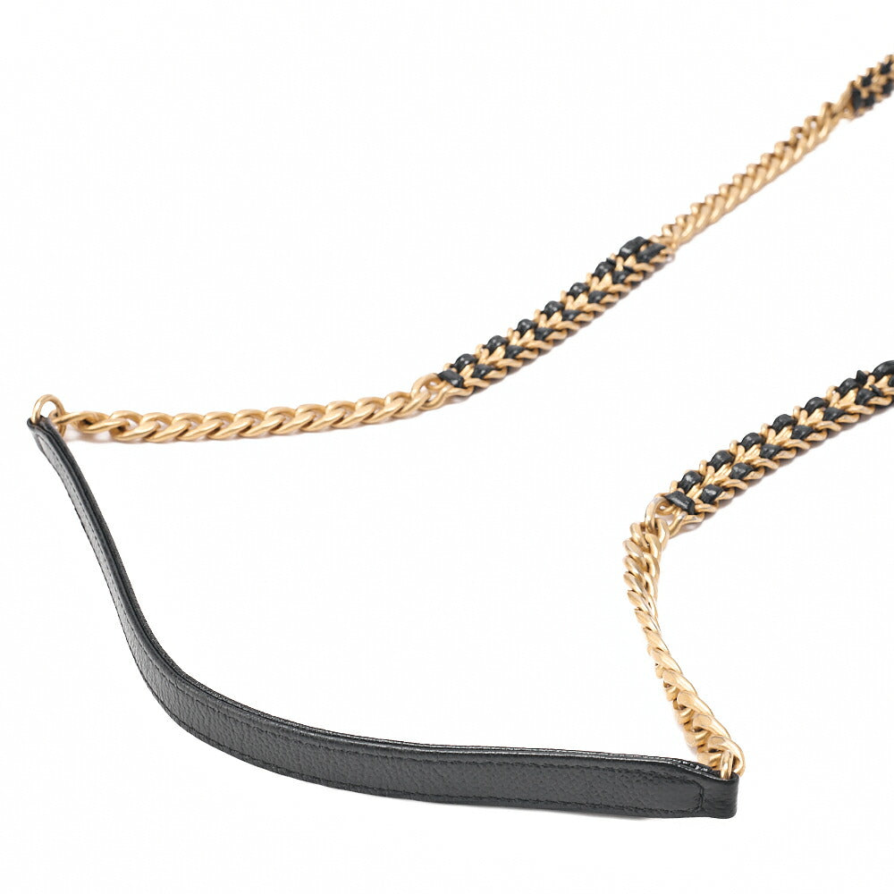 CHANEL Caviar Skin Matelasse Turnlock Chain Shoulder Black Gold-Tone Hardware, Pre-Owned