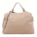 CHANEL Sparkle Leather Coco Mark 2WAY Chain Shoulder Beige Silver-Tone Hardware, Pre-Owned