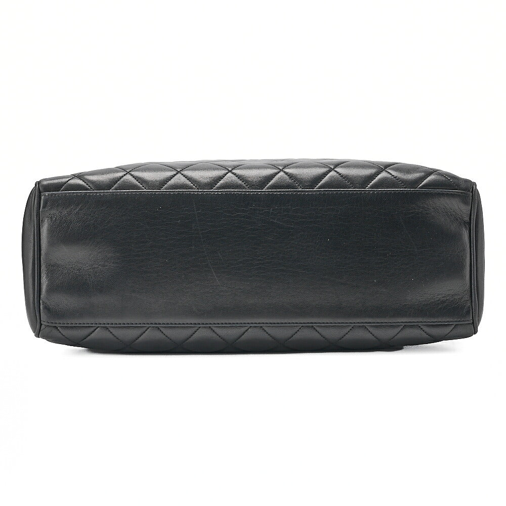CHANEL Lambskin Matelasse Ball Charm Shoulder Black Gold-Tone Hardware, Pre-Owned