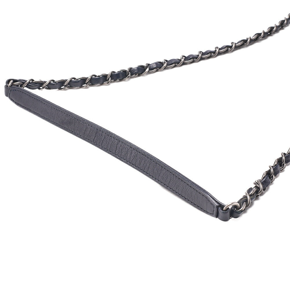CHANEL Shoulder Bag Matelasse Coco Handle 33 2WAY Handbag Caviar Skin Navy Silver-Tone Hardware, Pre-Owned