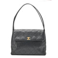 CHANEL Lambskin Matelasse Turnlock One Shoulder Bag Gold-Tone Hardware, Pre-Owned