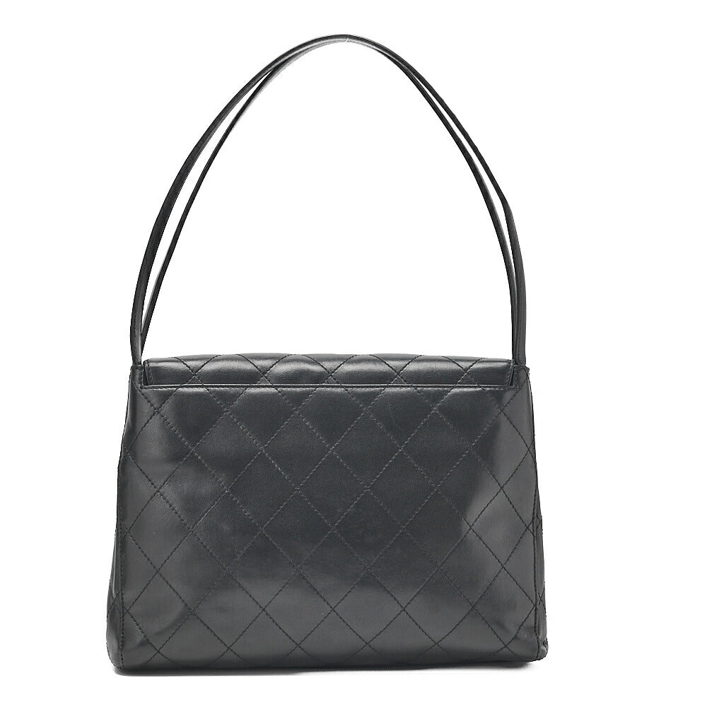 CHANEL Lambskin Matelasse Turnlock One Shoulder Bag Gold-Tone Hardware, Pre-Owned