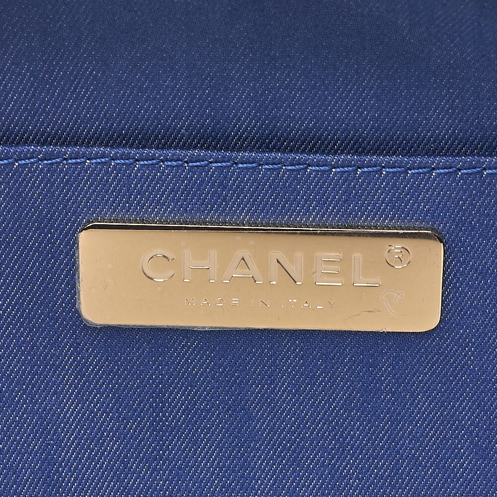 CHANEL Tweed x Lambskin Coco Mark Chain Shoulder Yellow-Green Multicolor Gold-Tone Hardware, Pre-Owned