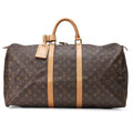 LOUIS VUITTON Louis Vuitton Monogram Keypol 55 Boston Bag M41414 Brown Gold-Tone Hardware, Pre-Owned