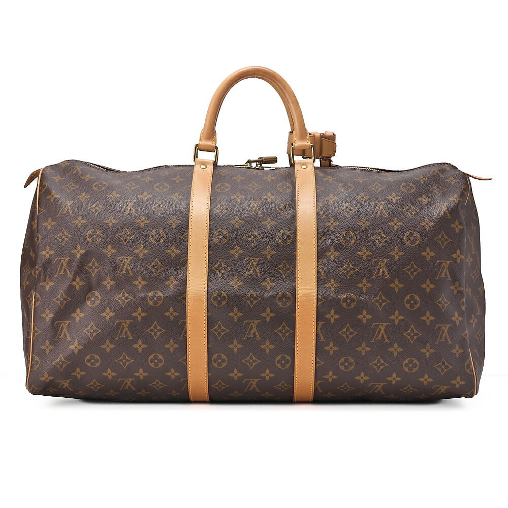 LOUIS VUITTON Louis Vuitton Monogram Keypol 55 Boston Bag M41414 Brown Gold-Tone Hardware, Pre-Owned