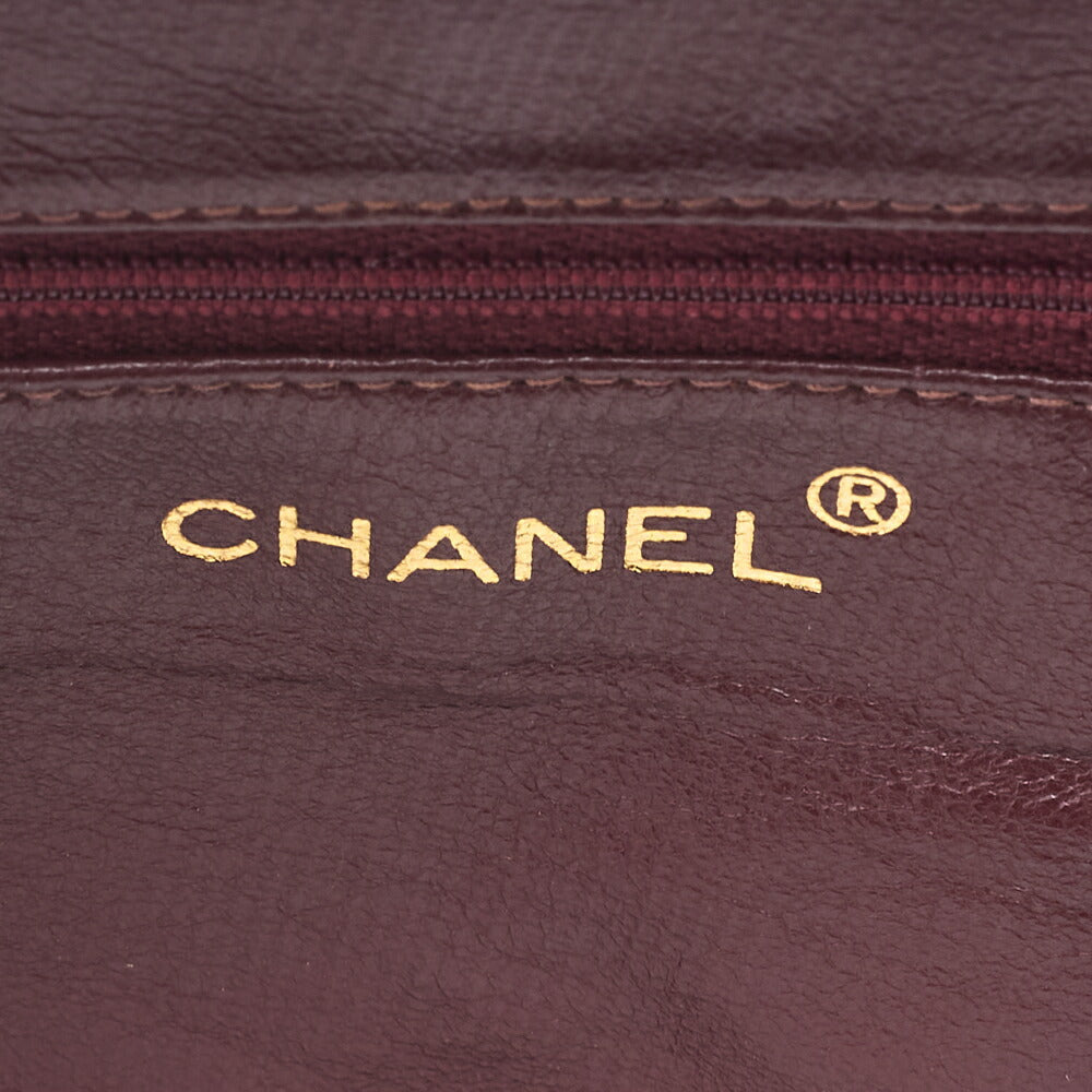CHANEL Suede Matelasse Coco Mark Shoulder Hand Red Gold-Tone Hardware, Pre-Owned