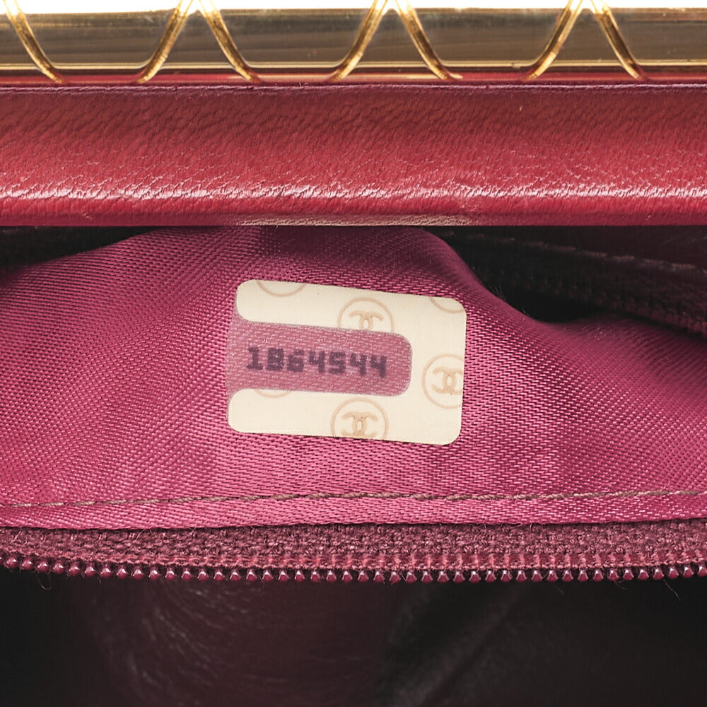 CHANEL Suede Matelasse Coco Mark Shoulder Hand Red Gold-Tone Hardware, Pre-Owned