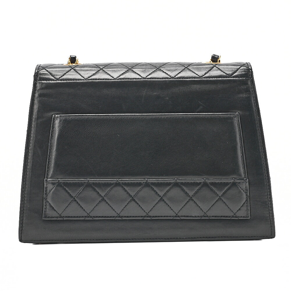 CHANEL Matelasse Trapezoidal 2.55 Lock Single Flap Chain Shoulder Lambskin Black Gold-Tone Hardware, Pre-Owned