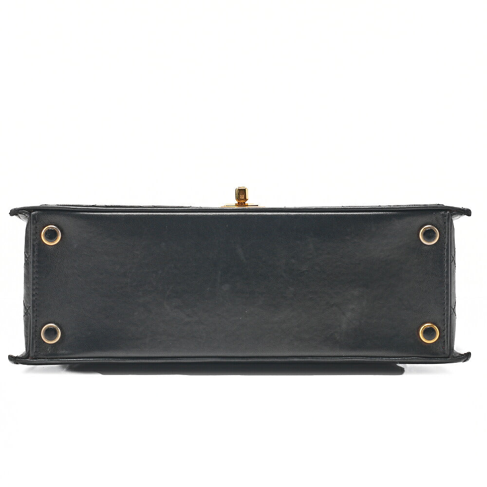 CHANEL Matelasse Trapezoidal 2.55 Lock Single Flap Chain Shoulder Lambskin Black Gold-Tone Hardware, Pre-Owned