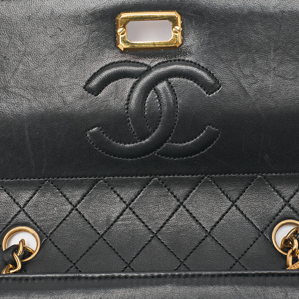 CHANEL Matelasse Trapezoidal 2.55 Lock Single Flap Chain Shoulder Lambskin Black Gold-Tone Hardware, Pre-Owned