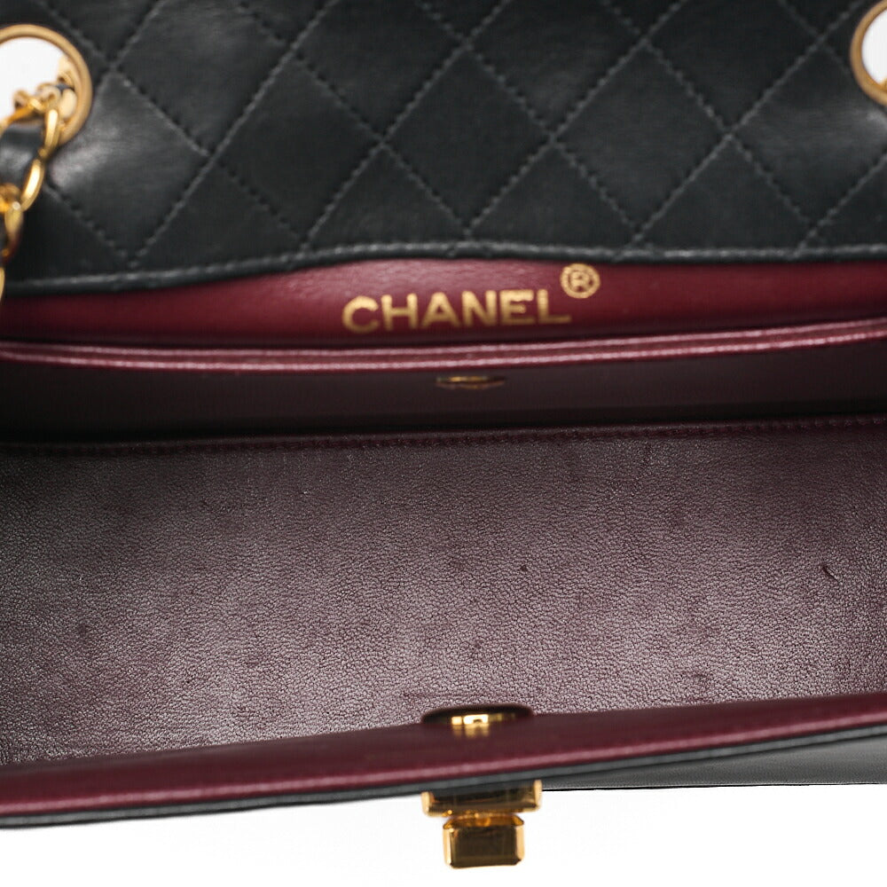 CHANEL Matelasse Trapezoidal 2.55 Lock Single Flap Chain Shoulder Lambskin Black Gold-Tone Hardware, Pre-Owned