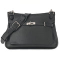 HERMES Gypsy 34 Tryon Clemence Shoulder Bag Black Silver-Tone Hardware, Pre-Owned