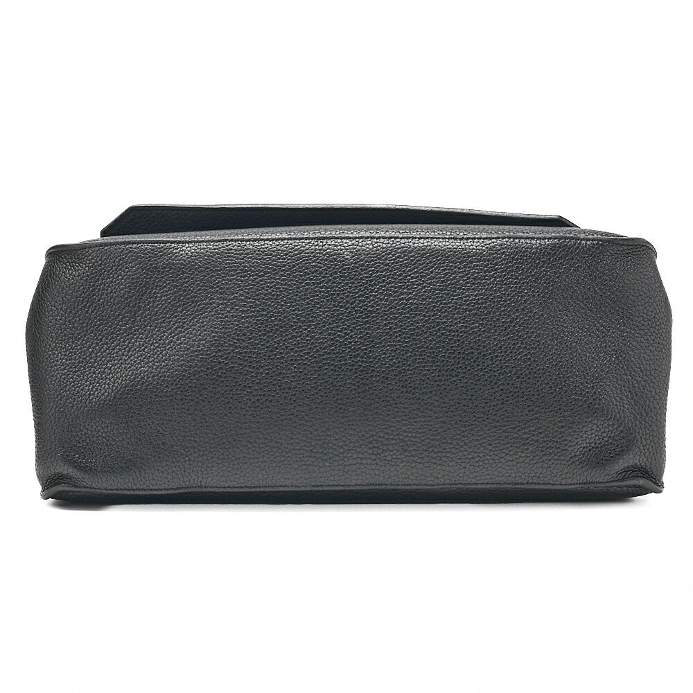 HERMES Gypsy 34 Tryon Clemence Shoulder Bag Black Silver-Tone Hardware, Pre-Owned