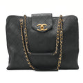 CHANEL Shoulder Bag Supermodel Matelasse Bicolore Double Chain Shoulder Lambskin Black Gold-Tone Hardware, Pre-Owned