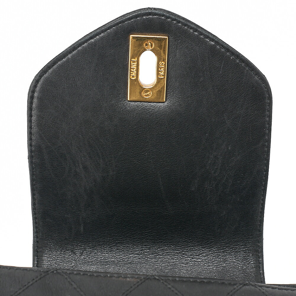 CHANEL Shoulder Bag Supermodel Matelasse Bicolore Double Chain Shoulder Lambskin Black Gold-Tone Hardware, Pre-Owned