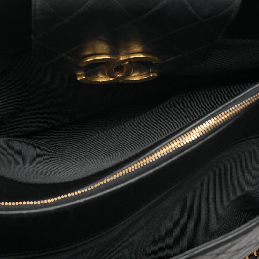 CHANEL Shoulder Bag Supermodel Matelasse Bicolore Double Chain Shoulder Lambskin Black Gold-Tone Hardware, Pre-Owned
